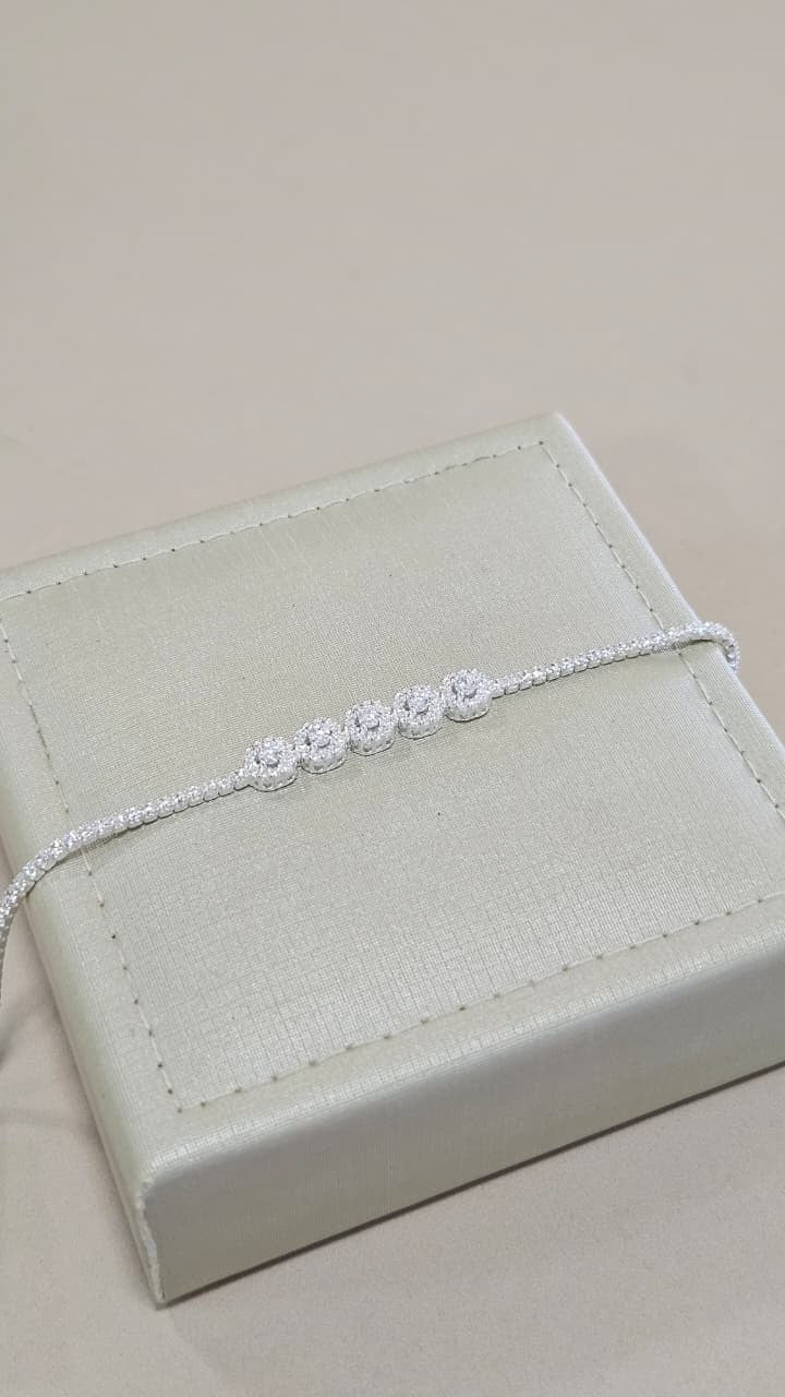 Pulseira Riviera com Zircônias Brancas em Prata 925 Casa Plata®