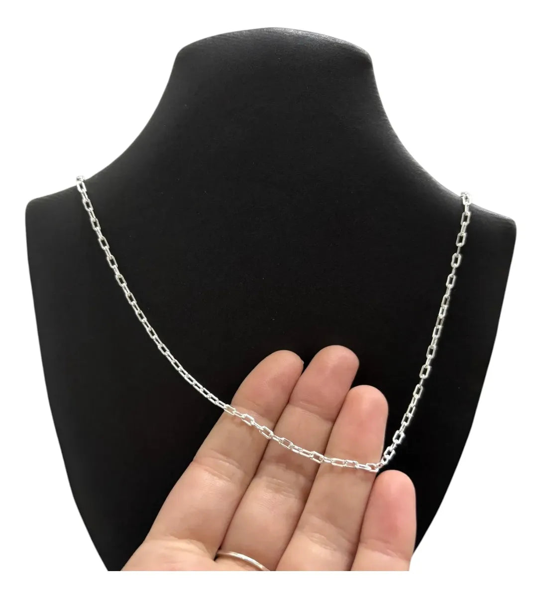 Cadena De Hombre Plata 925 Forcet Cuadrada Maciza 55cm Casa Plata