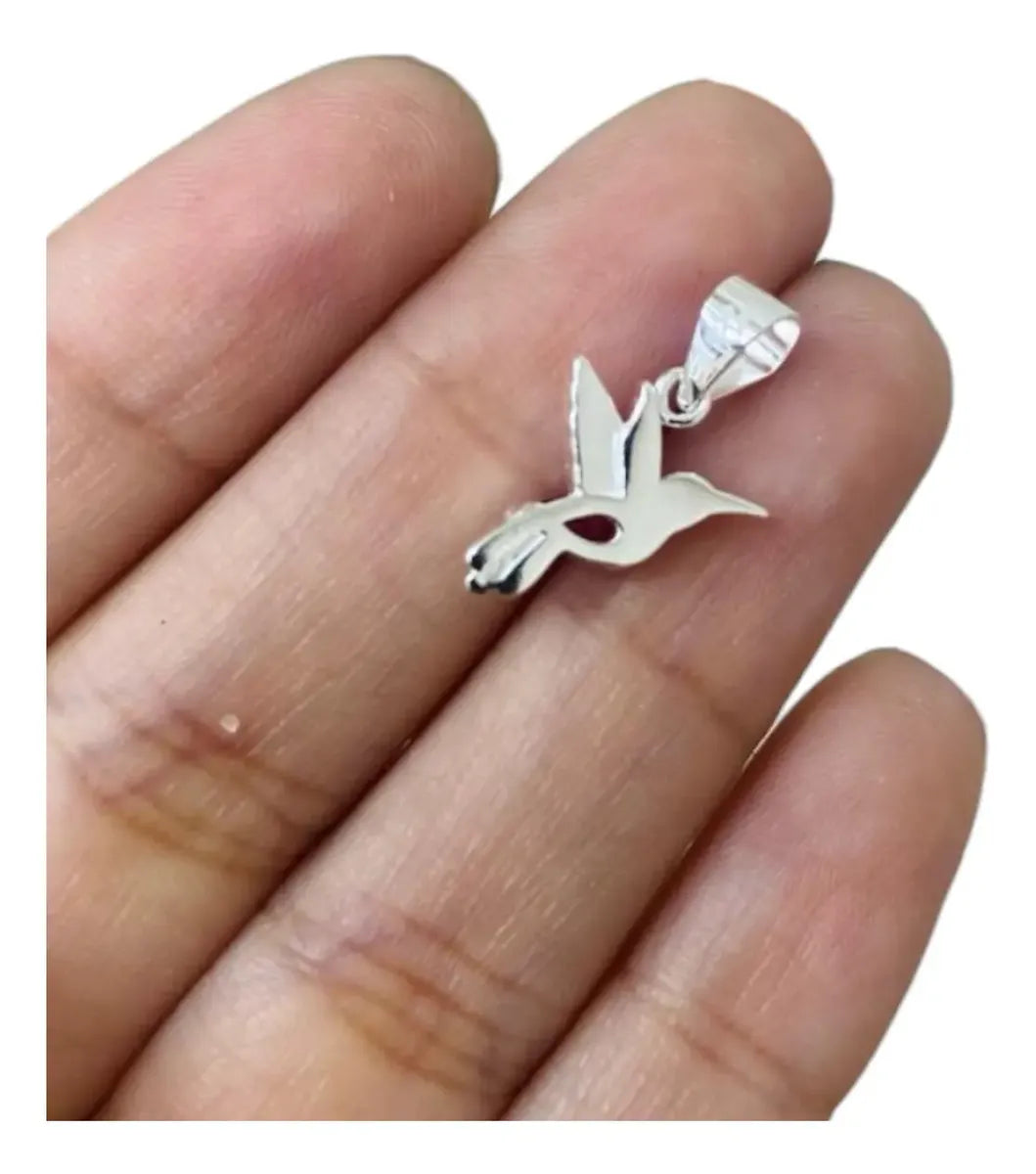 Cadena Veneciana Dije Plata 925 Colibrí Picaflor Casa Plata