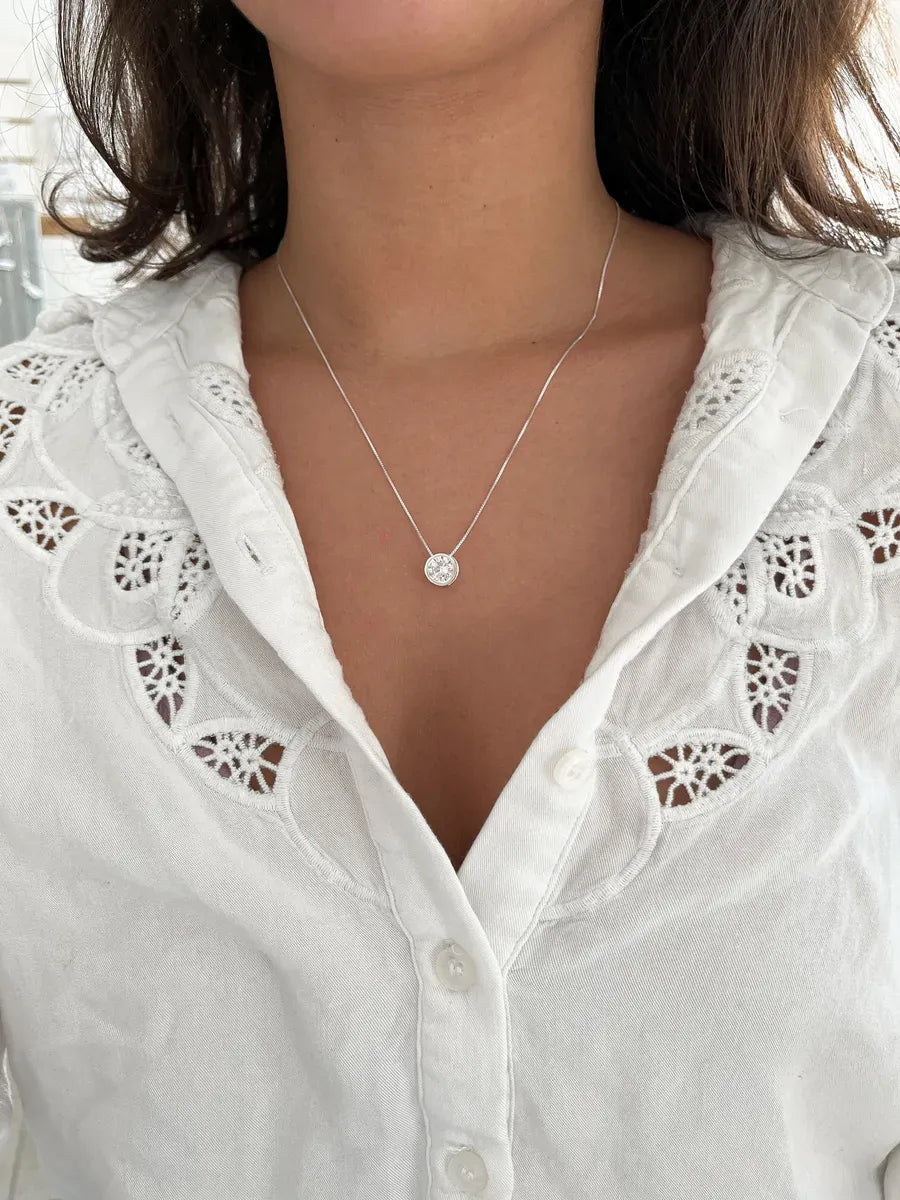 Cadena Y Dije Susano Brillo Cubic Regalo Mujer Plata 925 Casa Plata