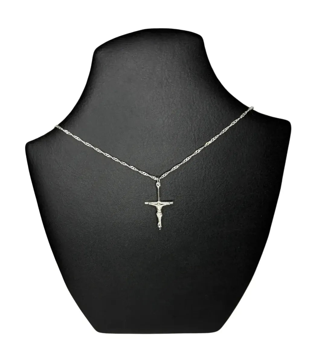 Conjunto Plata 925 Cadena Hombre Cruz Con Cristo Macizo Casa Plata