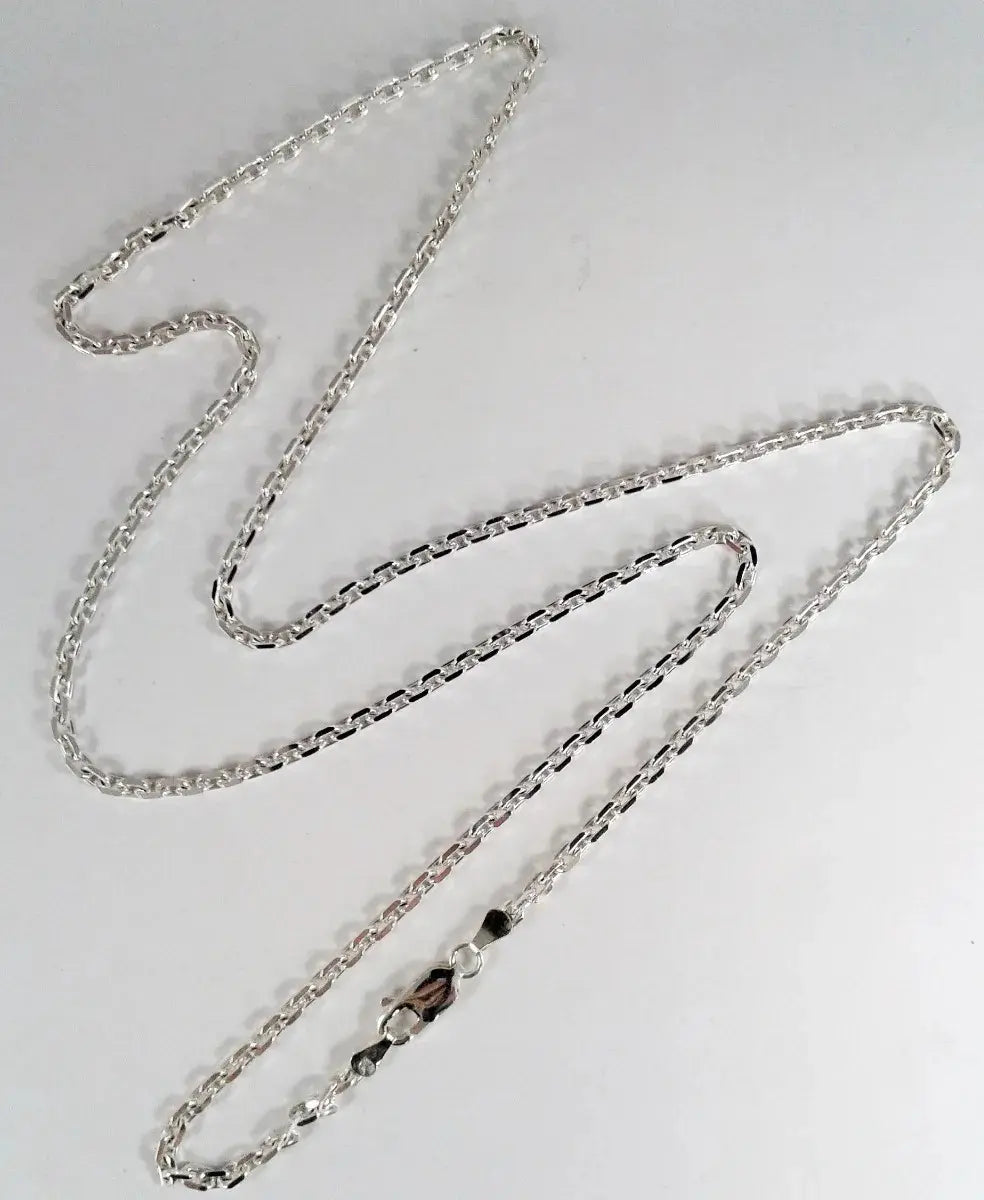 Cadena Plata 925 Forcet Maciza Hombre 3mm 55cm Casa Plata