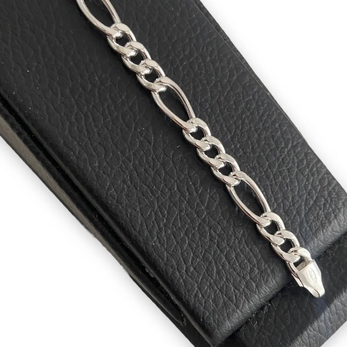 Pulsera Plata 925 Italiana Fígaro Gruesa Casa Plata