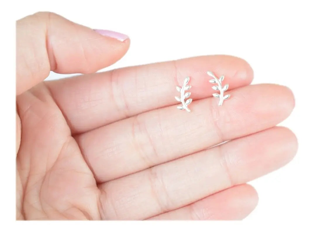 Aritos De Plata Para Mujer Hojitas Plata 925 Casa Plata