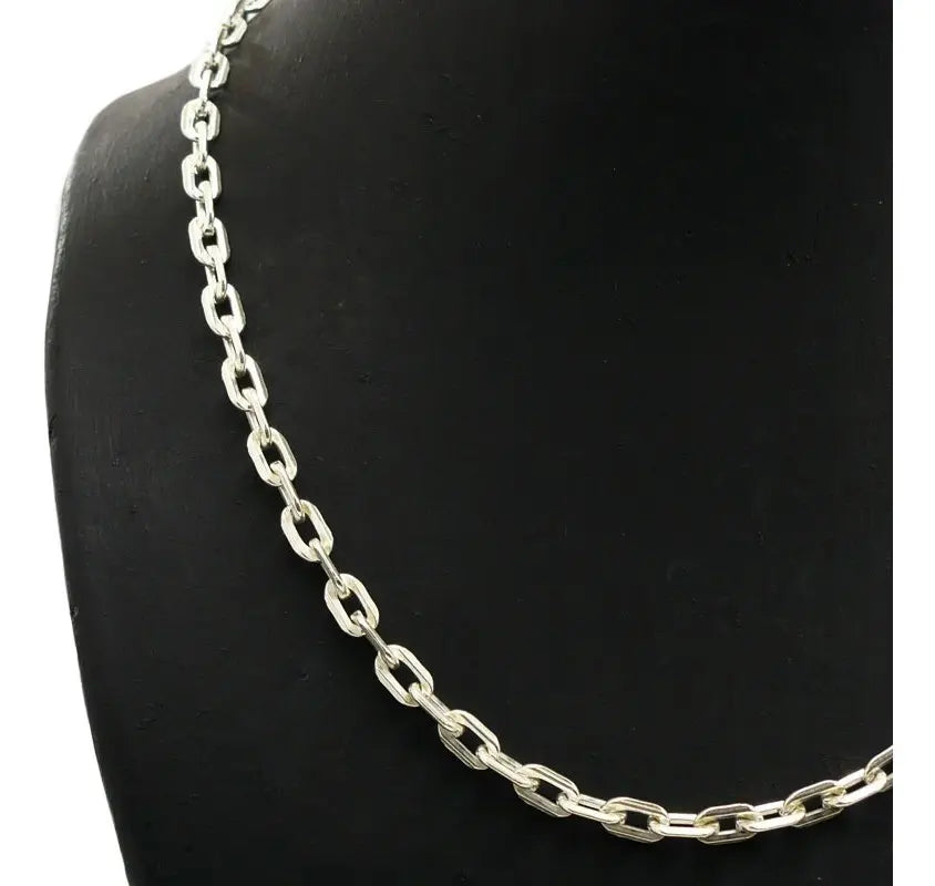 Cadena Hombre Plata 925 Forcet , Maciza, Gruesa, 60 Cm Papá Color Plateado Casa Plata
