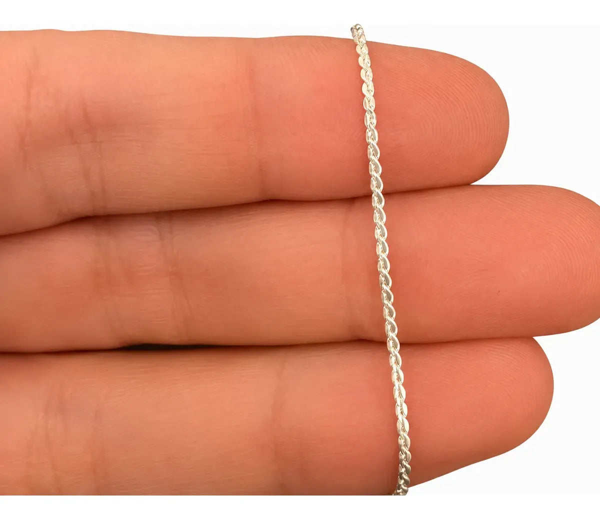 Cadena Hombre Plata 925 Modelo Serpentina Maciza Liviana Casa Plata