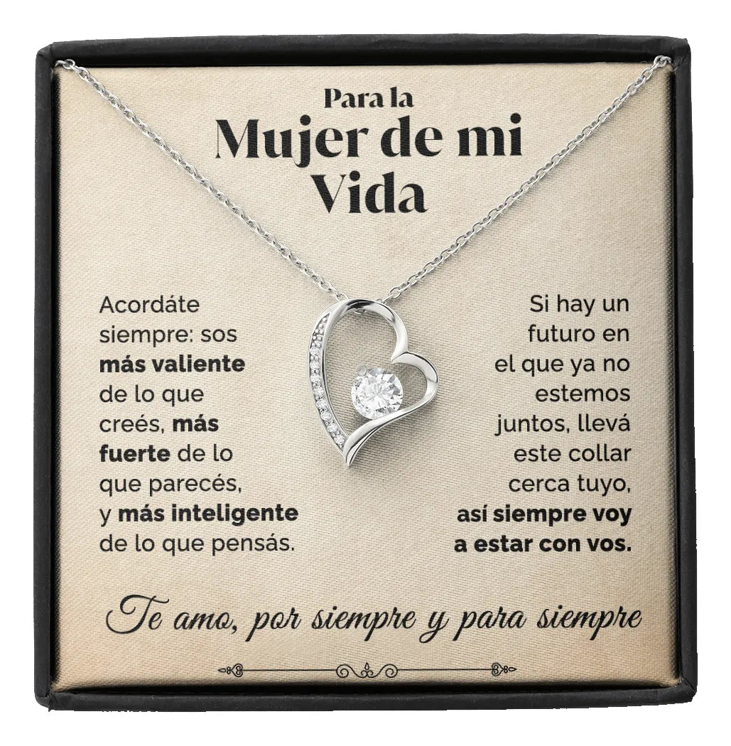 Regalo Mujer, Cadena Plata 925, Collar Y Dedicatoria A Mujer Casa Plata