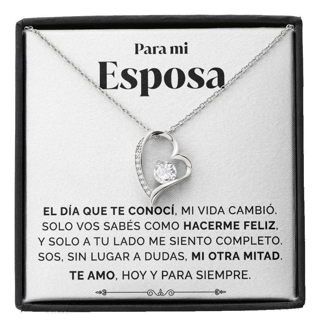 Regalo Mujer, Cadena Plata 925, Collar Y Dedicatoria A Mujer Casa Plata