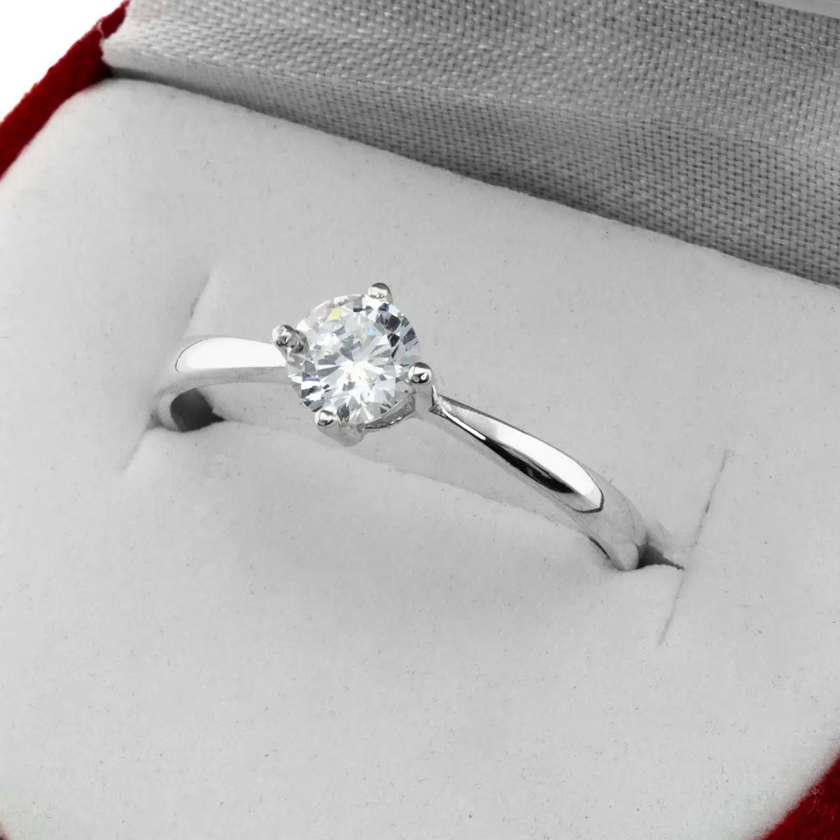 Anillo Solitario Piedra Central De Plata 925 Casa Plata