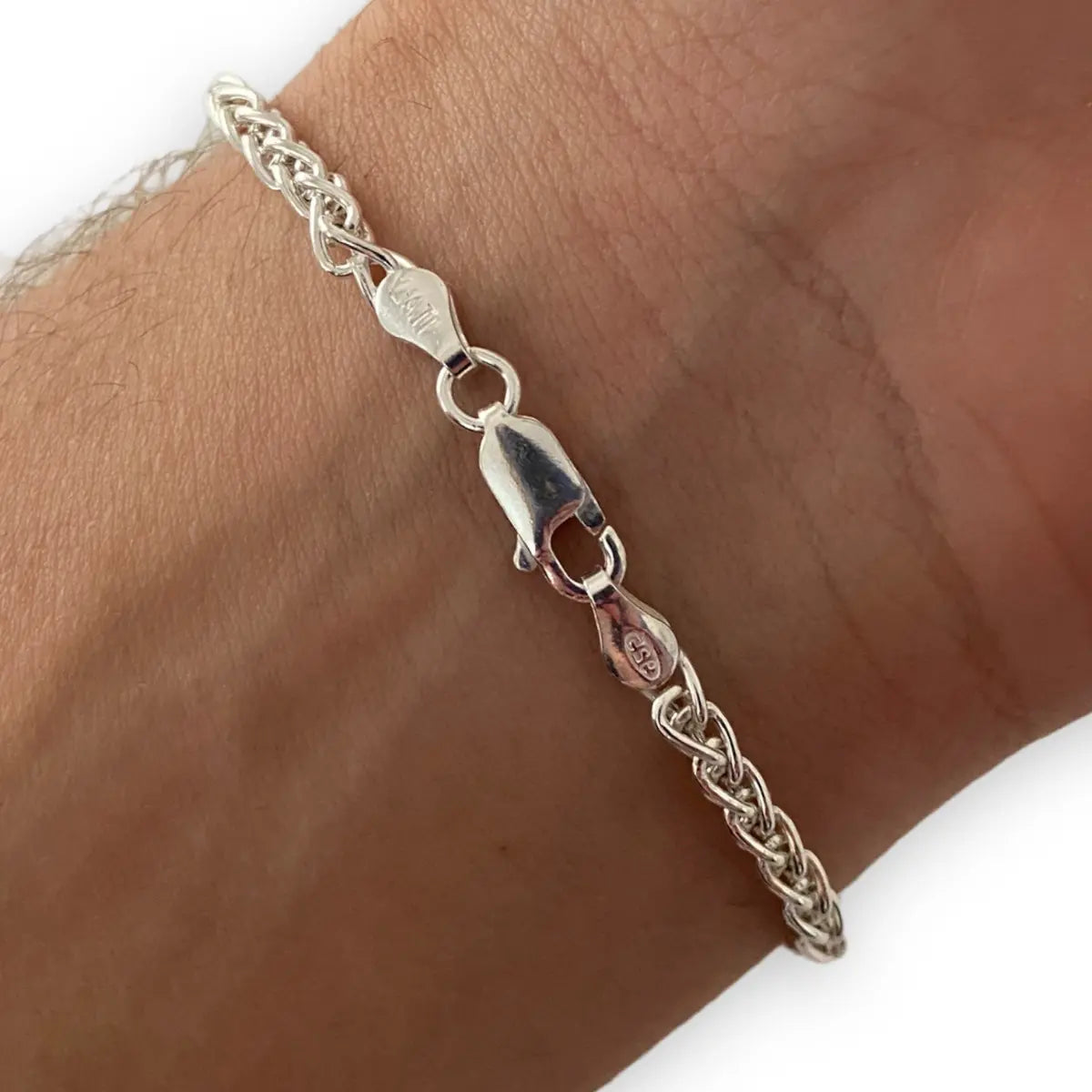 Pulsera Plata 925 Italiana Soga Grande Casa Plata