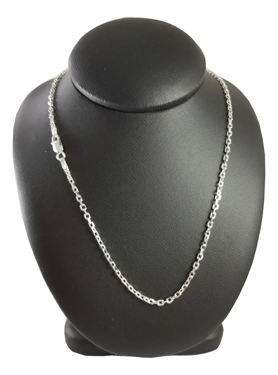 Cadena Plata 925 Forcet Maciza Hombre 3mm 55cm Casa Plata