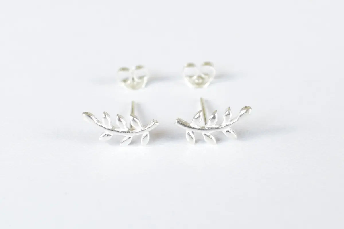 Aritos De Plata Para Mujer Hojitas Plata 925 Casa Plata