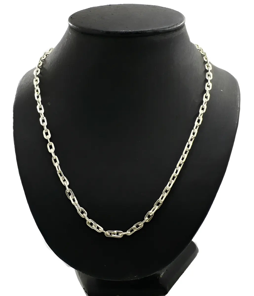 Cadena Hombre Plata 925 Forcet , Maciza, Gruesa, 60 Cm Papá Color Plateado Casa Plata