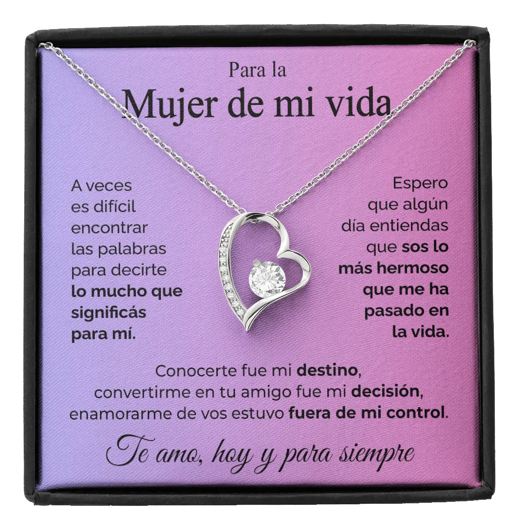 Regalo Mujer, Cadena Plata 925, Collar Y Dedicatoria A Mujer Casa Plata