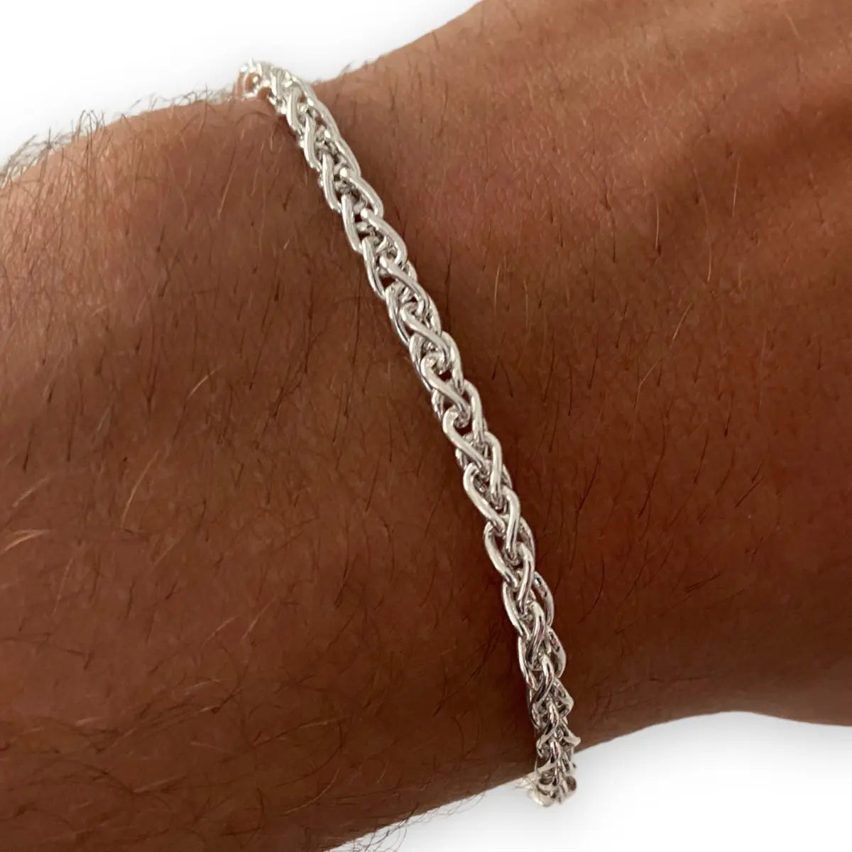 Pulsera Plata 925 Italiana Soga Grande Casa Plata